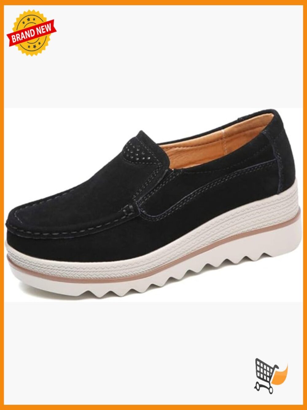 Slip On Loafers Comfort Suede Mocc Wide Low Top Shoes
